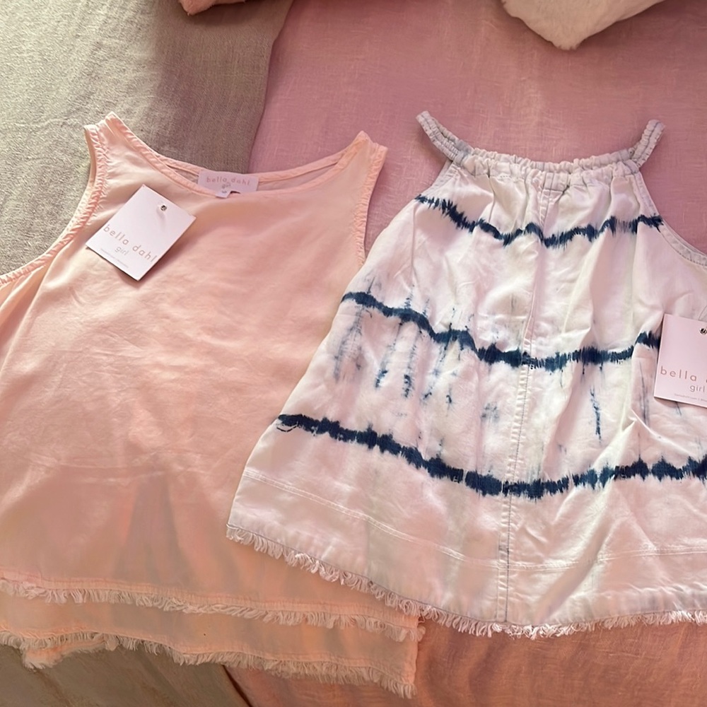 two brand-new never been worn with tags size 10 Bella dahl tank top shirts.